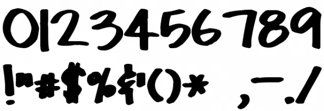 Pea Missy with a Marker Font OTHER CHARS