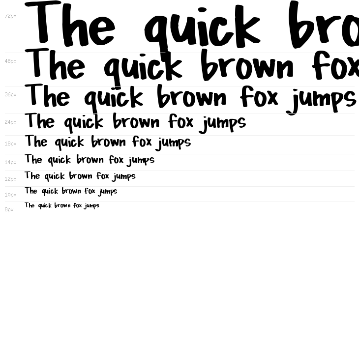 Pea Missy with a Marker Waterfall