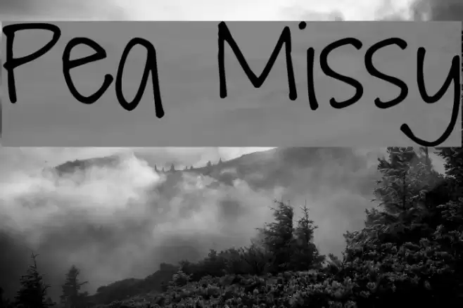 Pea Missy Font examples