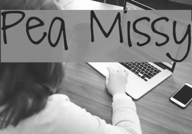 Pea Missy Font examples