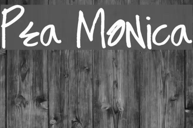Pea Monica Font examples