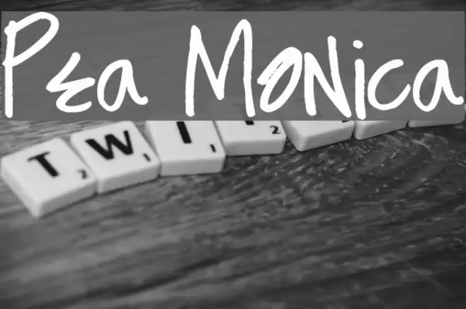 Pea Monica Font examples