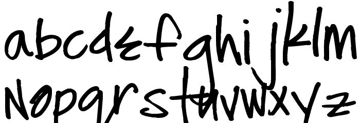Pea Monica Font LOWERCASE