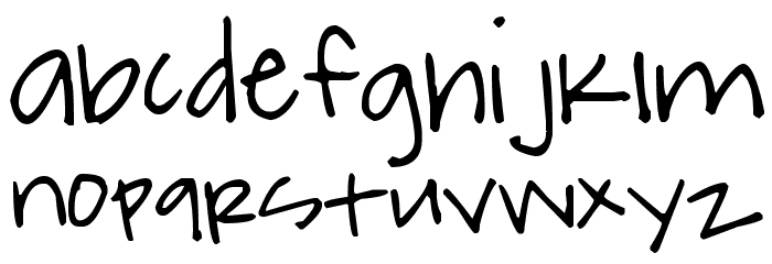 Pea More Than This Font LOWERCASE
