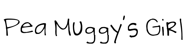 Pea Muggy's Girl Font