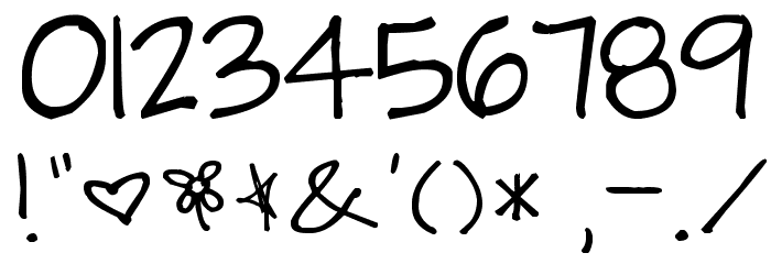 Pea Muggy's Girl Font OTHER CHARS