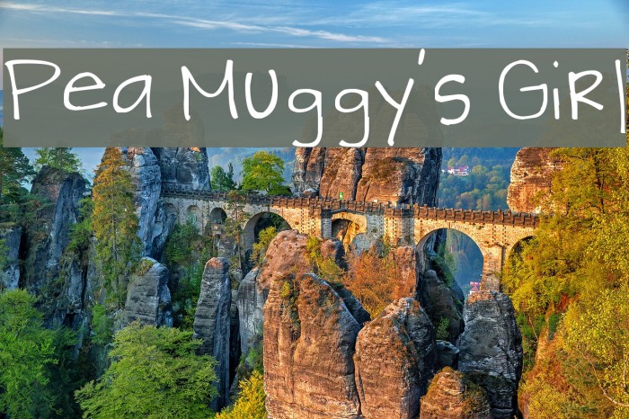 Pea Muggy's Girl Font examples