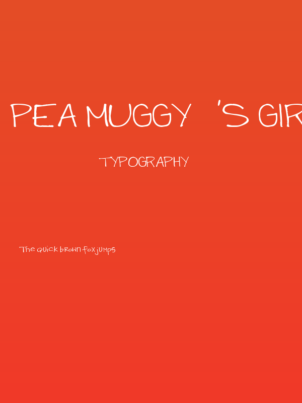 Pea Muggy's Girl Poster