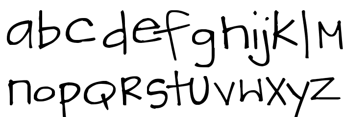 Pea Muggy's Girl Font LOWERCASE