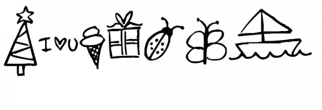 Pea Mumble and Jen Doodles خط أحرف صغيرة