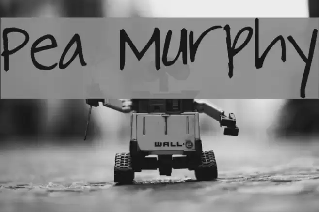 Pea Murphy Font examples