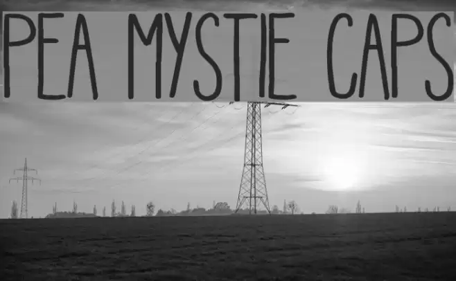 Pea Mystie Caps Font examples