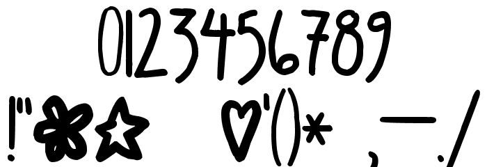 Pea Mystie Unicase Font OTHER CHARS