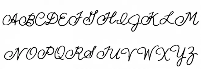 Pea NJH Script Шрифта ВЕРХНИЙ