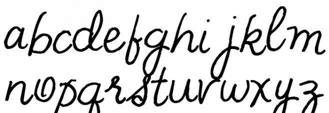 Pea NJH Script 字体 小写