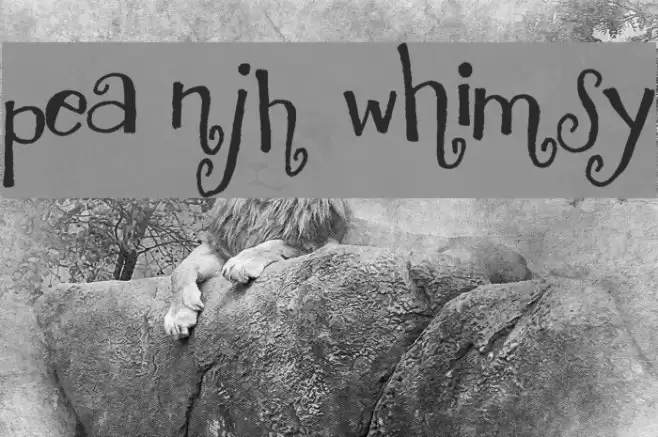 Pea NJH Whimsy Font examples