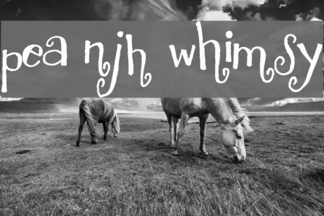 Pea NJH Whimsy Font examples