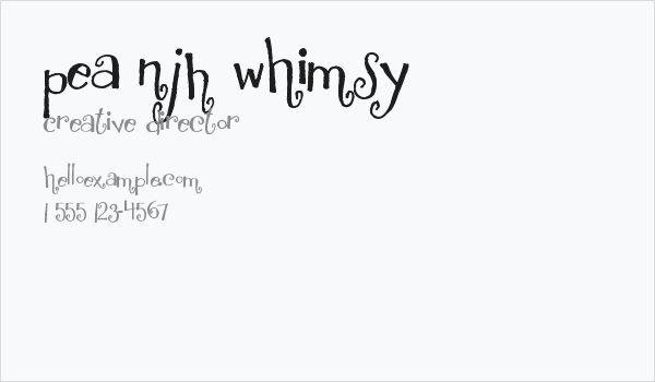 Pea NJH Whimsy Business Card