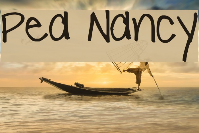 Pea Nancy Font examples