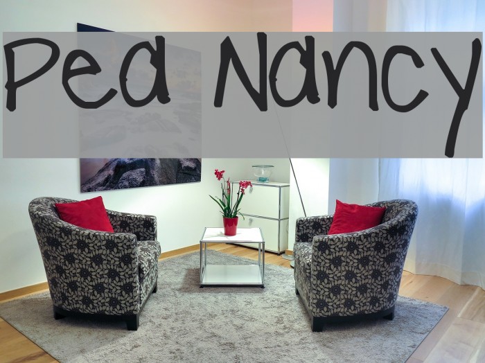 Pea Nancy Font examples