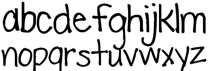 Pea Nancy Font LOWERCASE