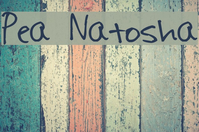 Pea Natosha Font examples