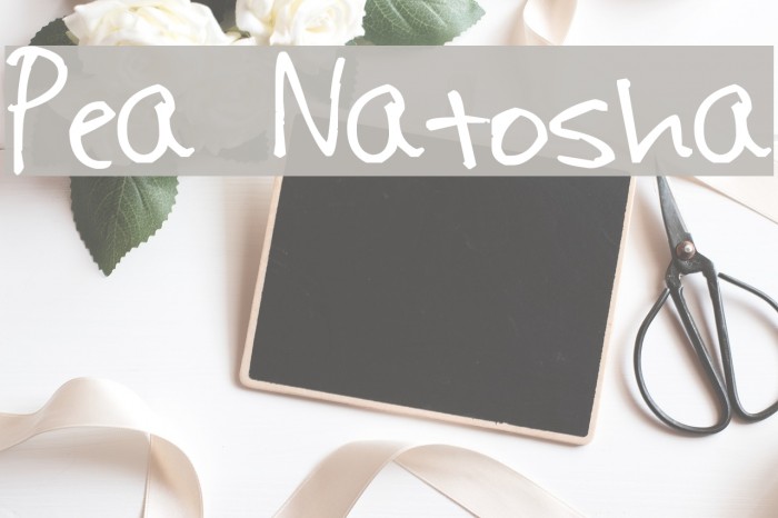 Pea Natosha Font examples
