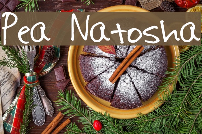 Pea Natosha Font examples