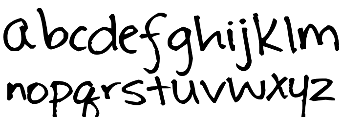 Pea Natosha Font LOWERCASE