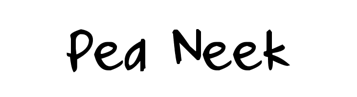 Pea Neek  Free Fonts Download
