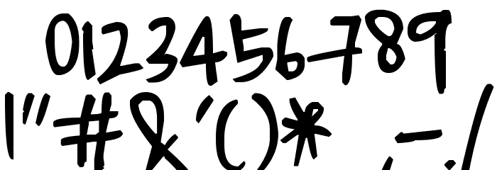 Pea Neek Font OTHER CHARS