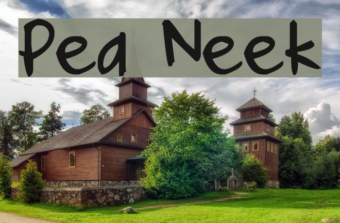 Pea Neek Font examples