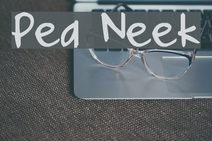 Pea Neek Font examples