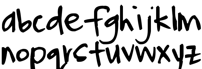 Pea Neek Font LOWERCASE