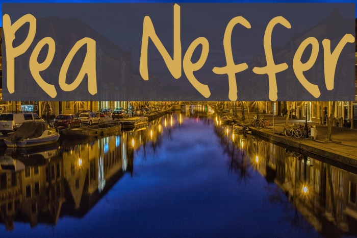 Pea Neffer Font examples