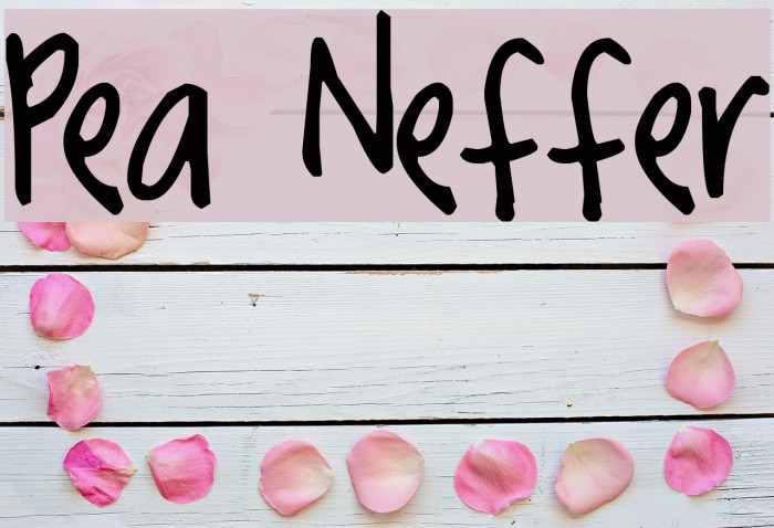 Pea Neffer Font examples