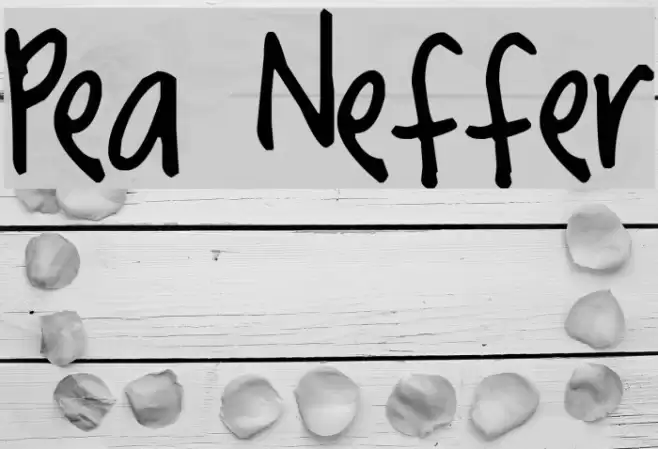 Pea Neffer フォント examples