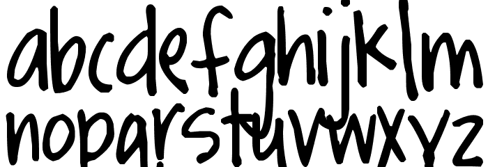 Pea Neffer Font LOWERCASE