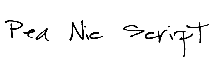 Pea Nic Script  नि: शुल्क फ़ॉन्ट्स डाउनलोड