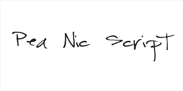 Pea Nic Script Logo