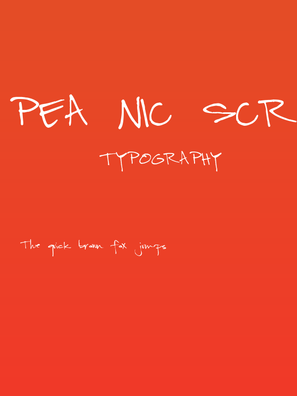 Pea Nic Script Poster