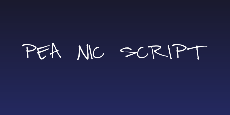 Pea Nic Script Social Header