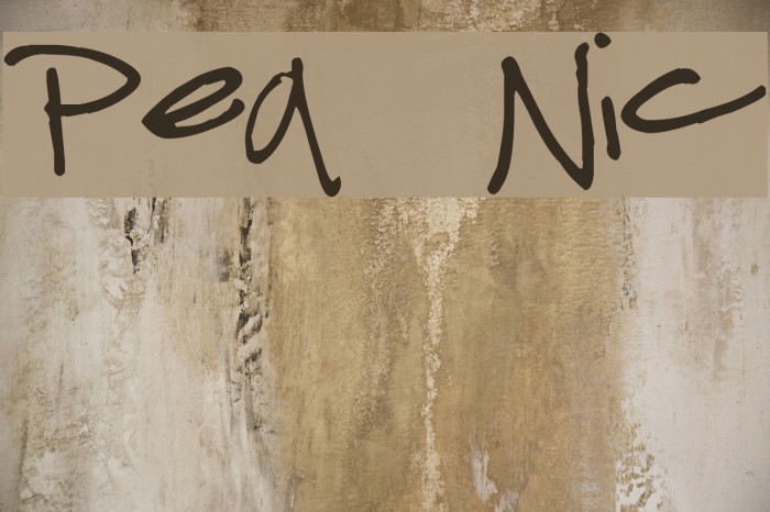 Pea Nic Font examples