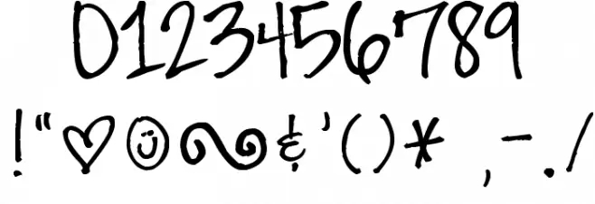 Pea Nicki Font OTHER CHARS