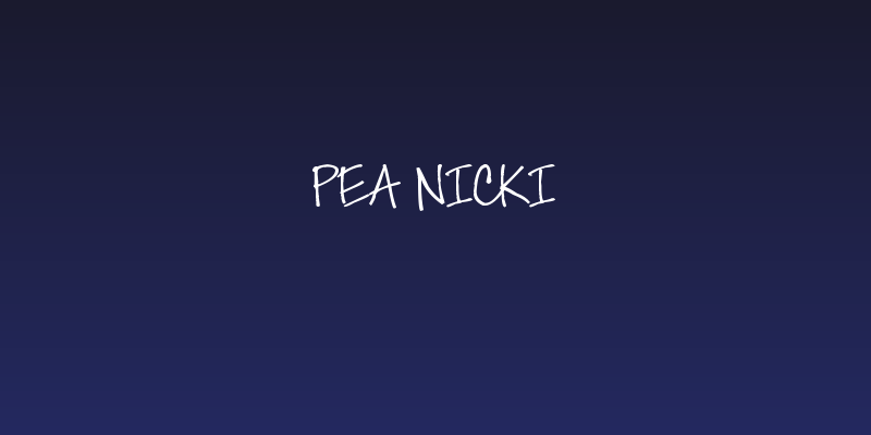 Pea Nicki Social Header