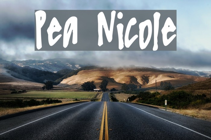 Pea Nicole Font examples