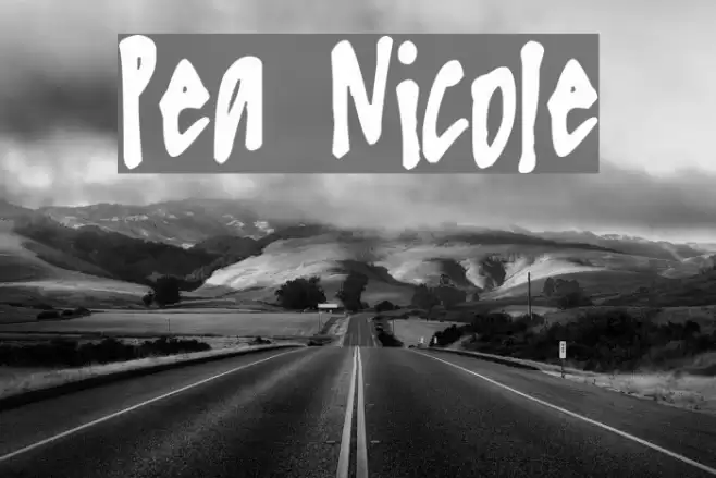 Pea Nicole Шрифта examples
