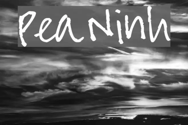 Pea Ninh Font examples