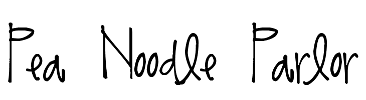 Pea Noodle Parlor  नि: शुल्क फ़ॉन्ट्स डाउनलोड