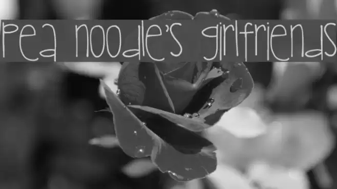 Pea Noodle's Girlfriends Font examples
